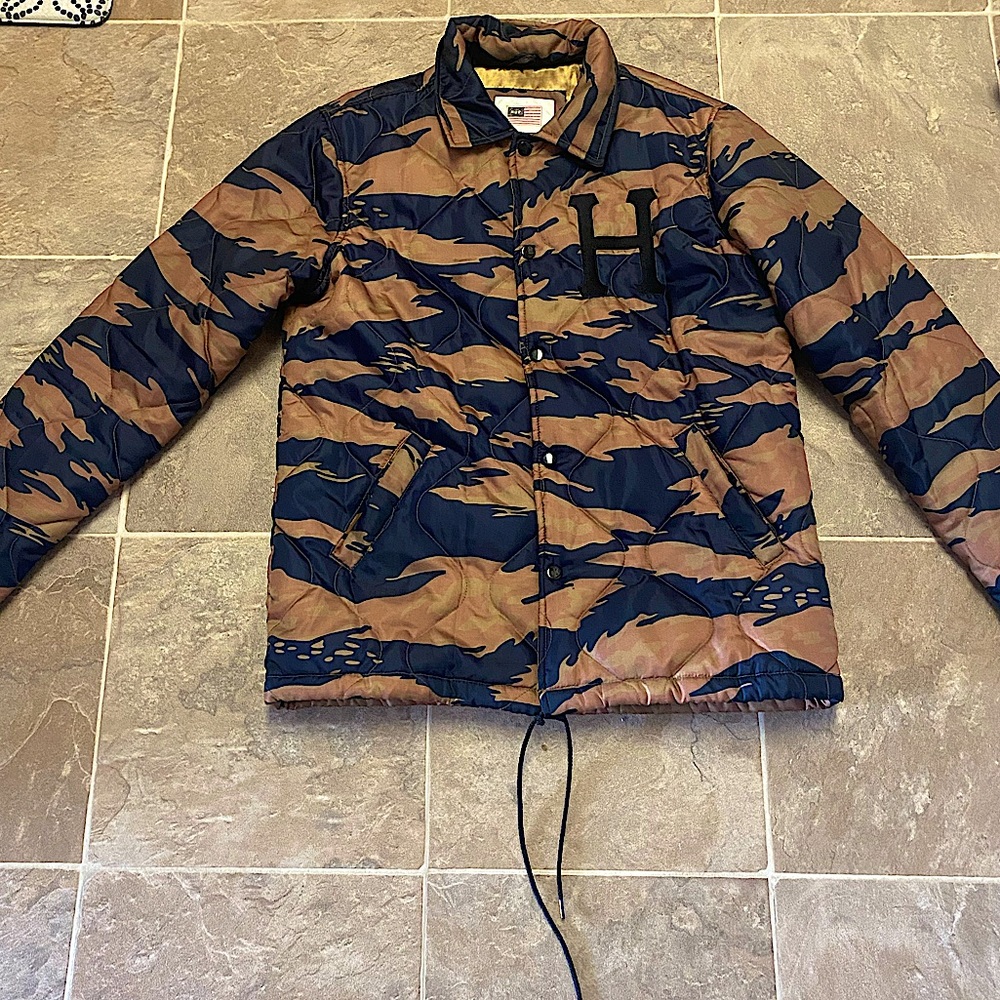 HUF Camouflage Coach Jacket.
